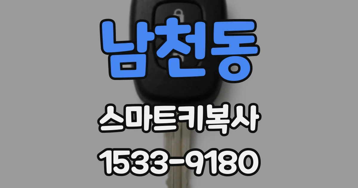 남천동 스마트키복사