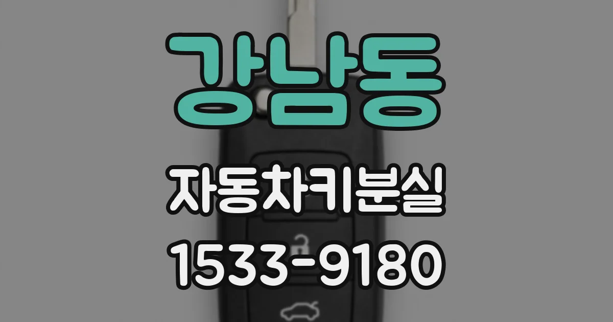 강남동 자동차키분실