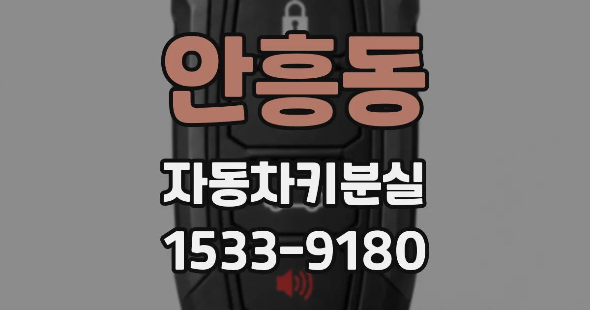 안흥동 자동차키분실