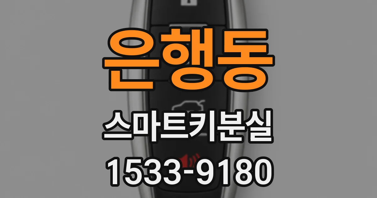 은행동 스마트키분실
