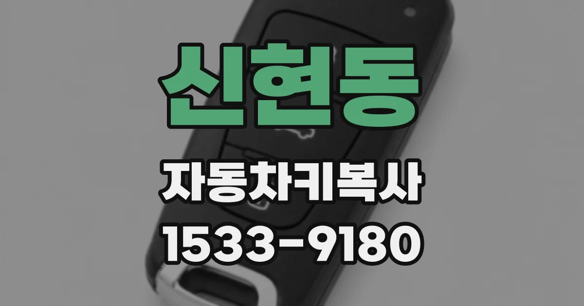 신현동 자동차키복사