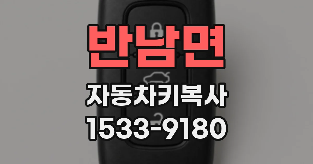 반남면 자동차키복사