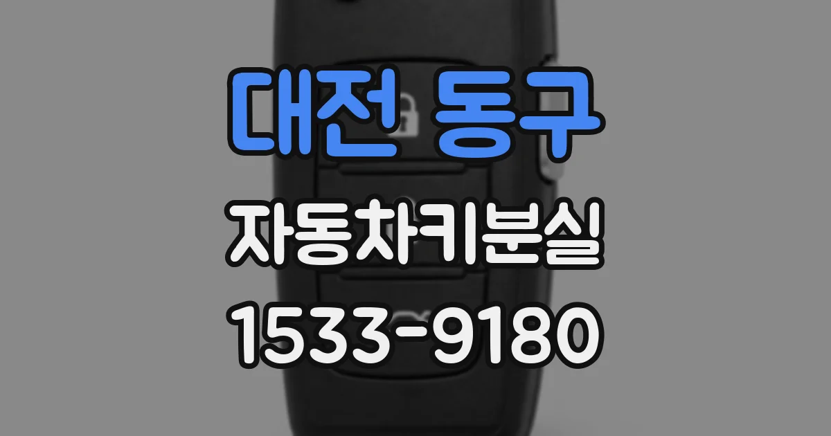 대전 동구 자동차키분실