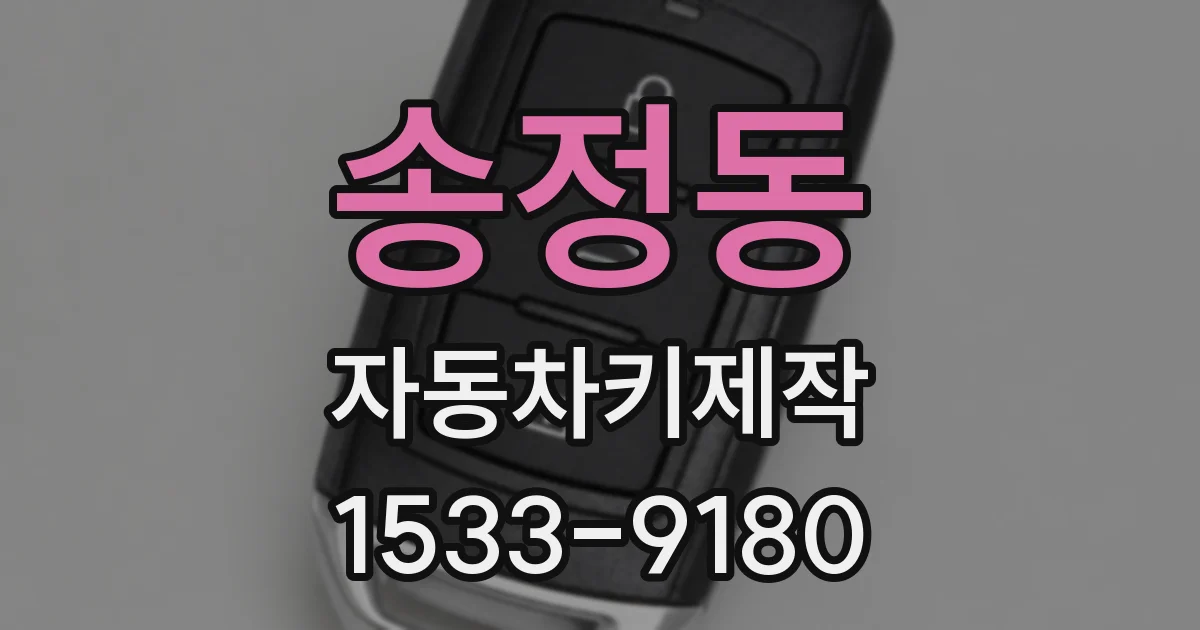 송정동 자동차키제작
