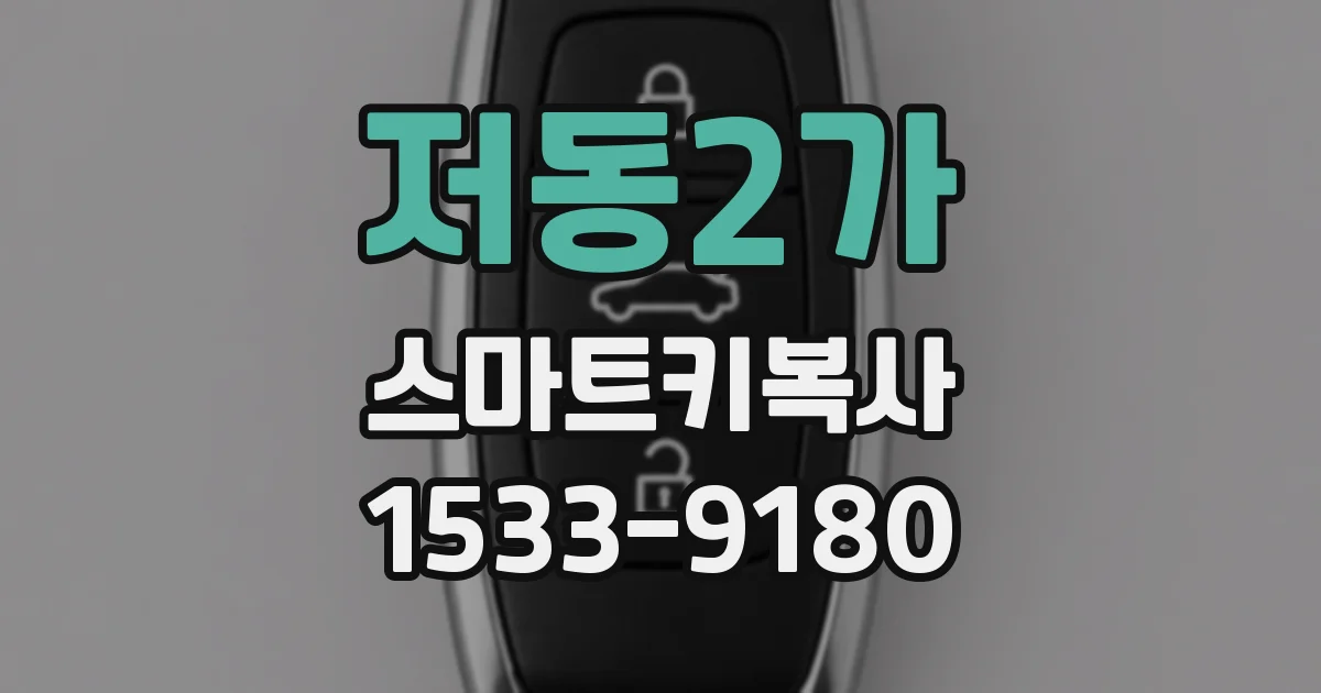 저동2가 스마트키복사