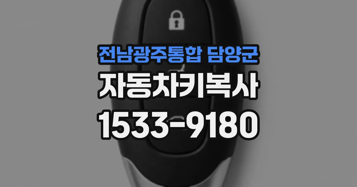 전남광주통합 담양군 자동차키복사