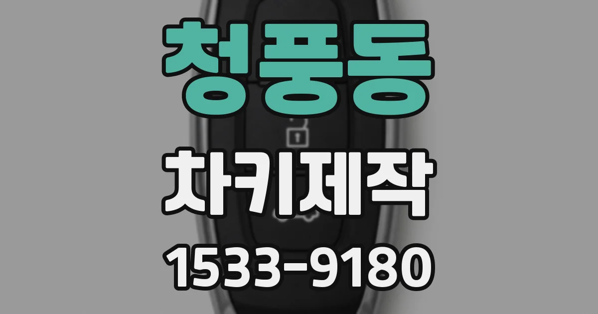청풍동 차키제작