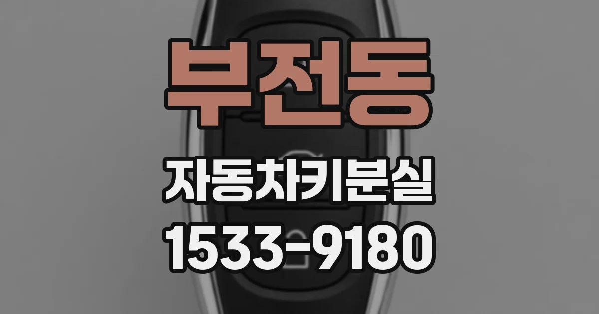 부전동 자동차키분실