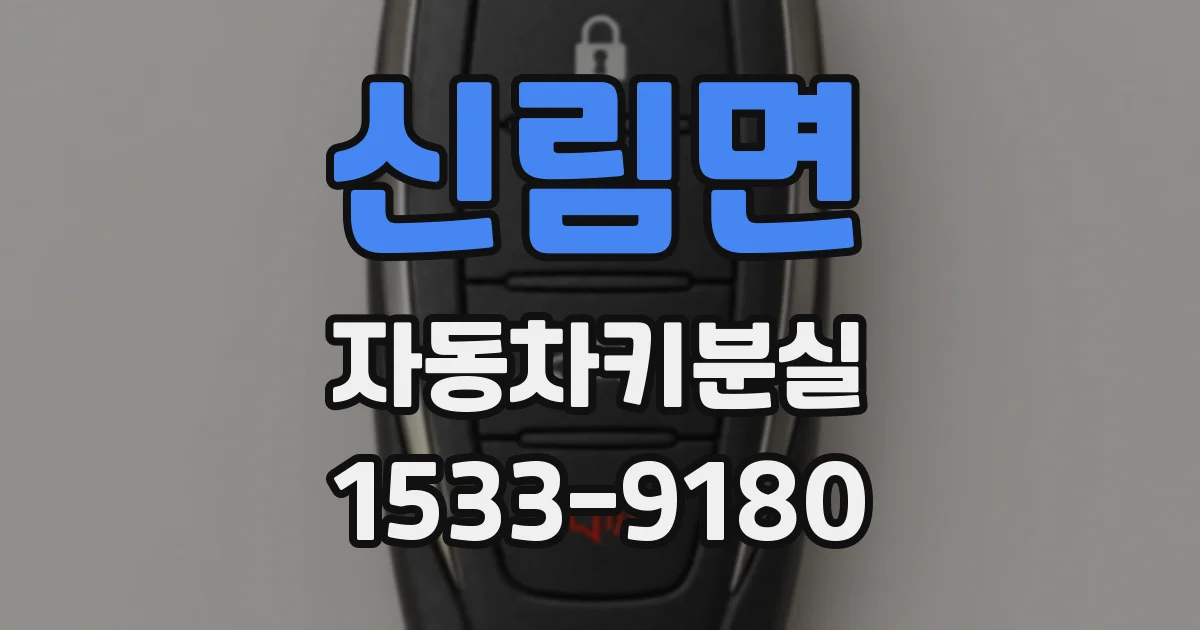신림면 자동차키분실