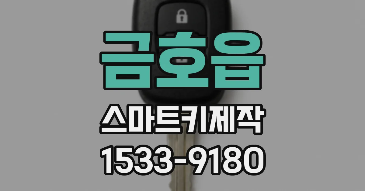 금호읍 스마트키제작