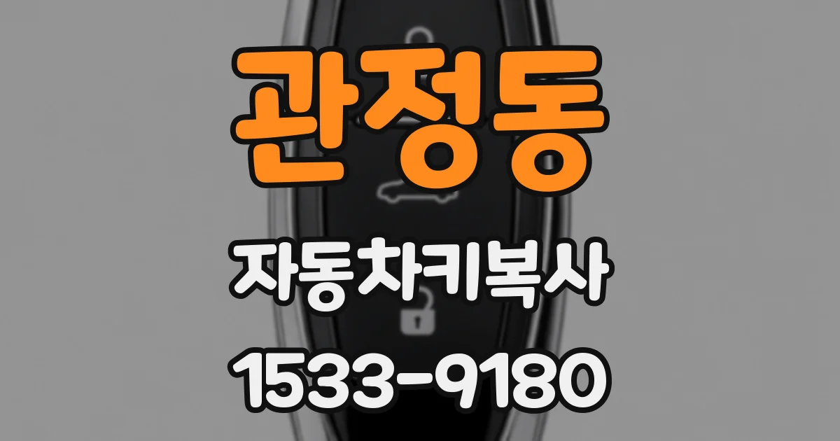 관정동 자동차키복사
