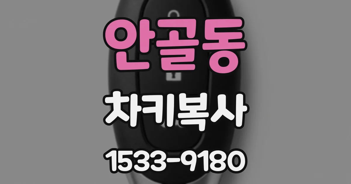 안골동 차키복사