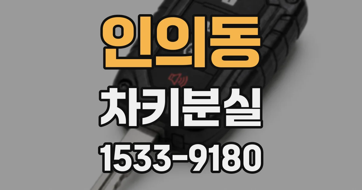 인의동 차키분실