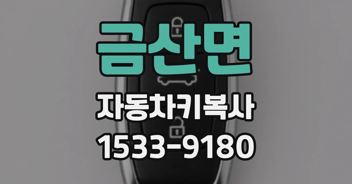 금산면 자동차키복사