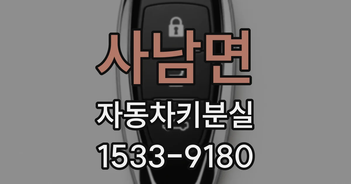 사남면 자동차키분실