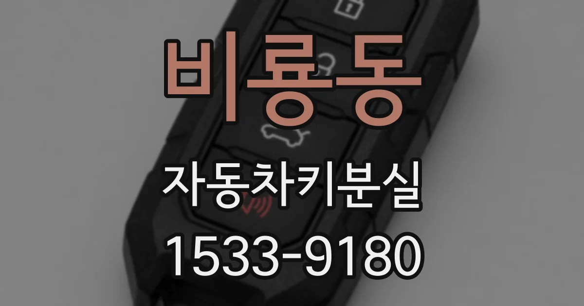 비룡동 자동차키분실