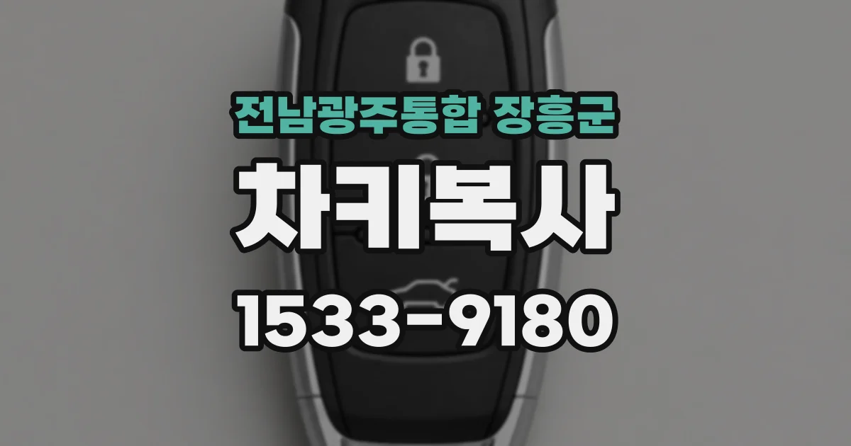 전남광주통합 장흥군 차키복사