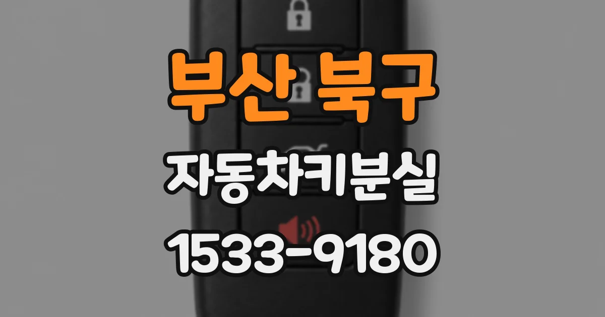 부산 북구 자동차키분실