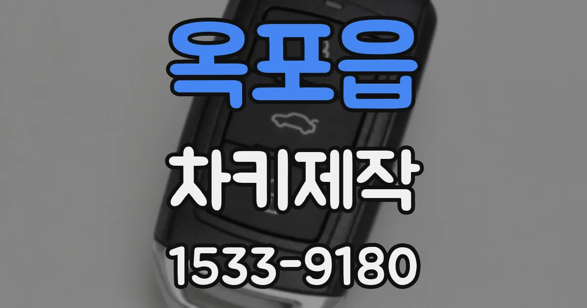 옥포읍 차키제작