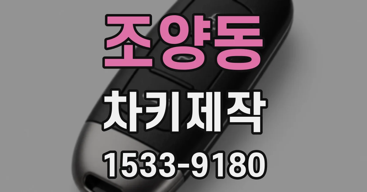 조양동 차키제작