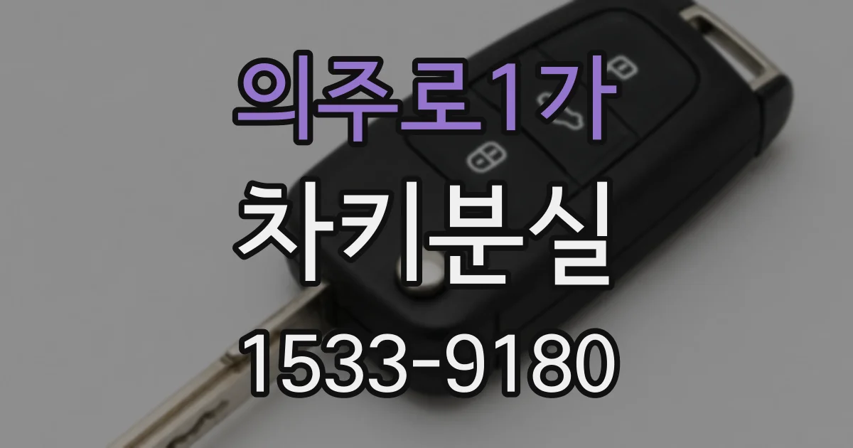 의주로1가 차키분실