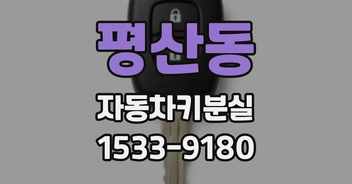 평산동 자동차키분실