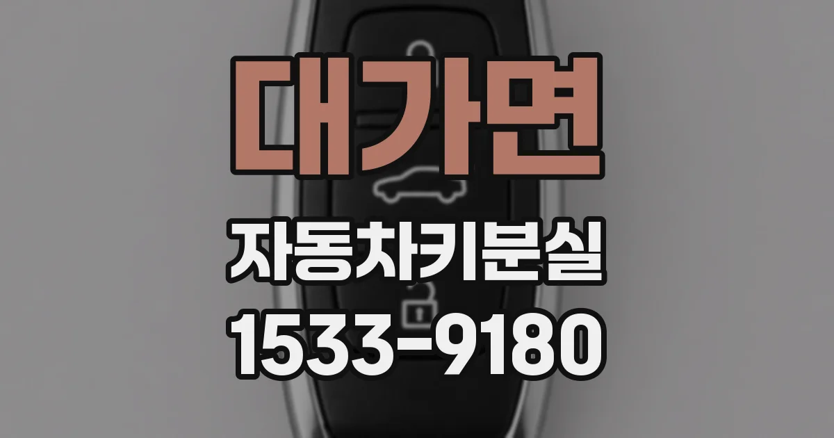 대가면 자동차키분실