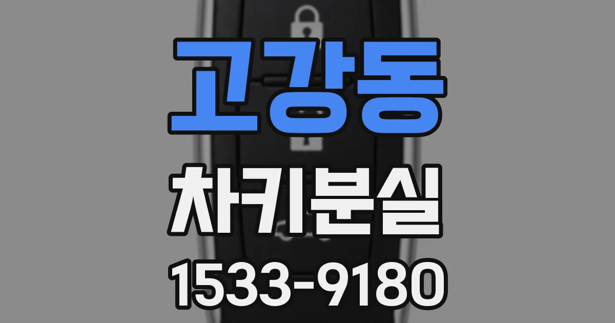 고강동 차키분실