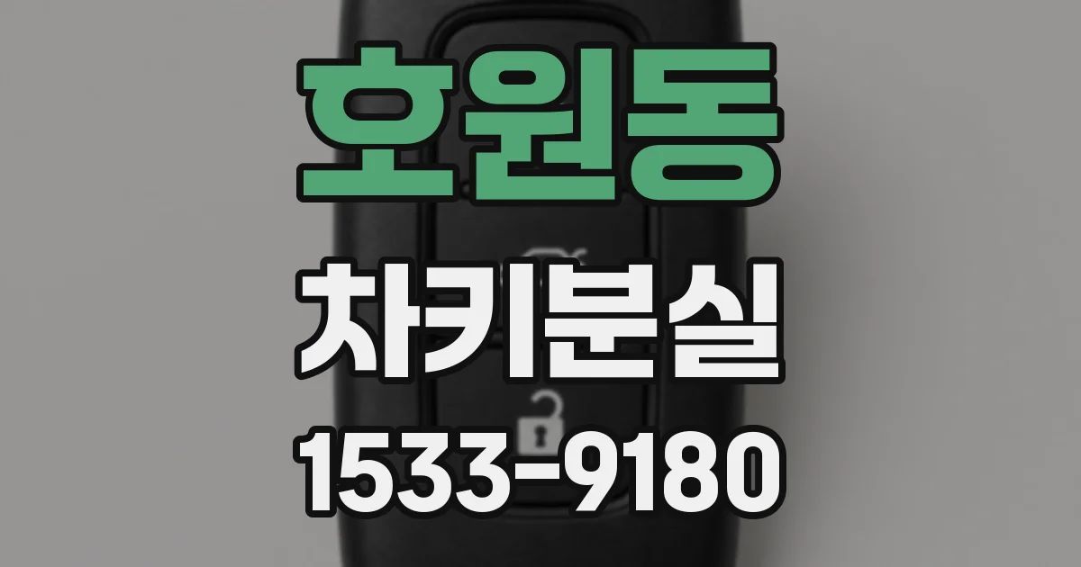 호원동 차키분실