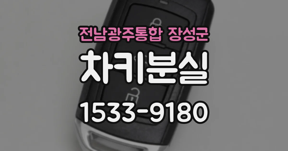 전남광주통합 장성군 차키분실