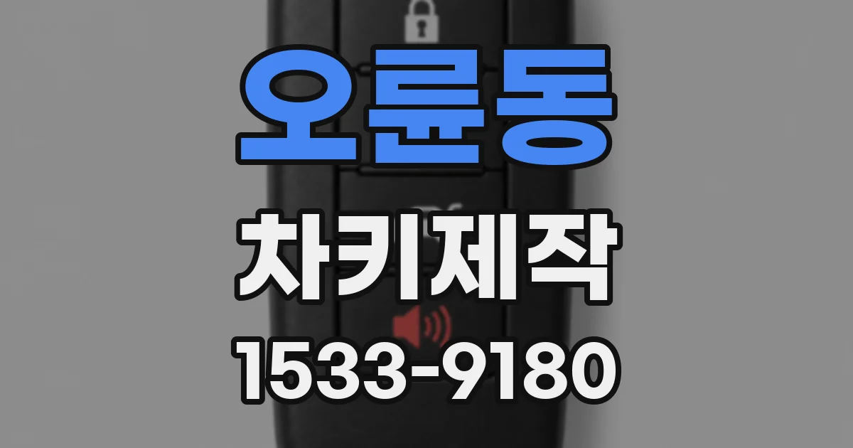 오륜동 차키제작