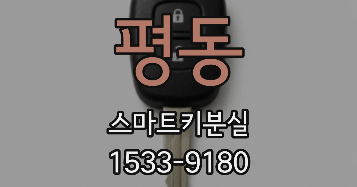 평동 스마트키분실
