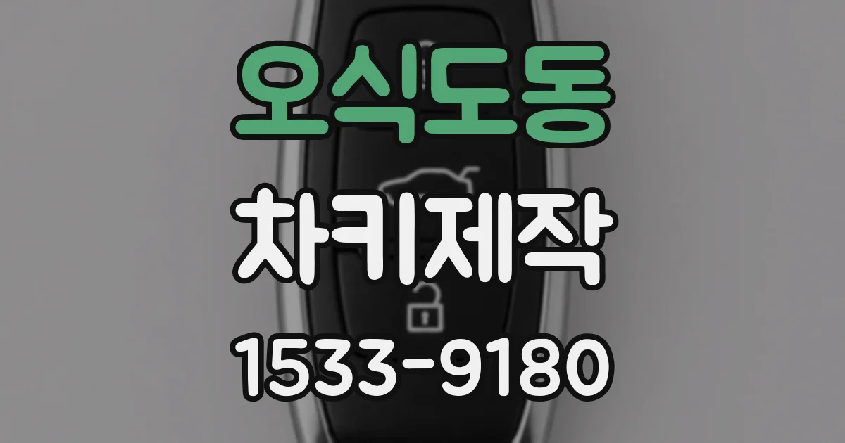 오식도동 차키제작