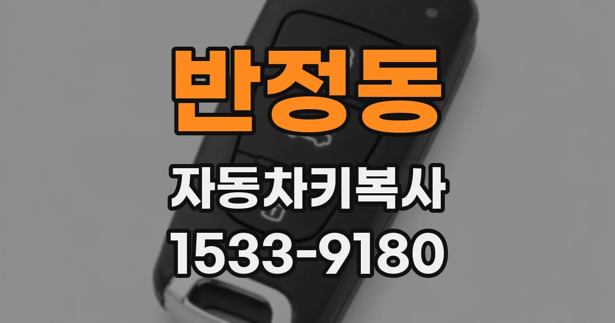 반정동 자동차키복사