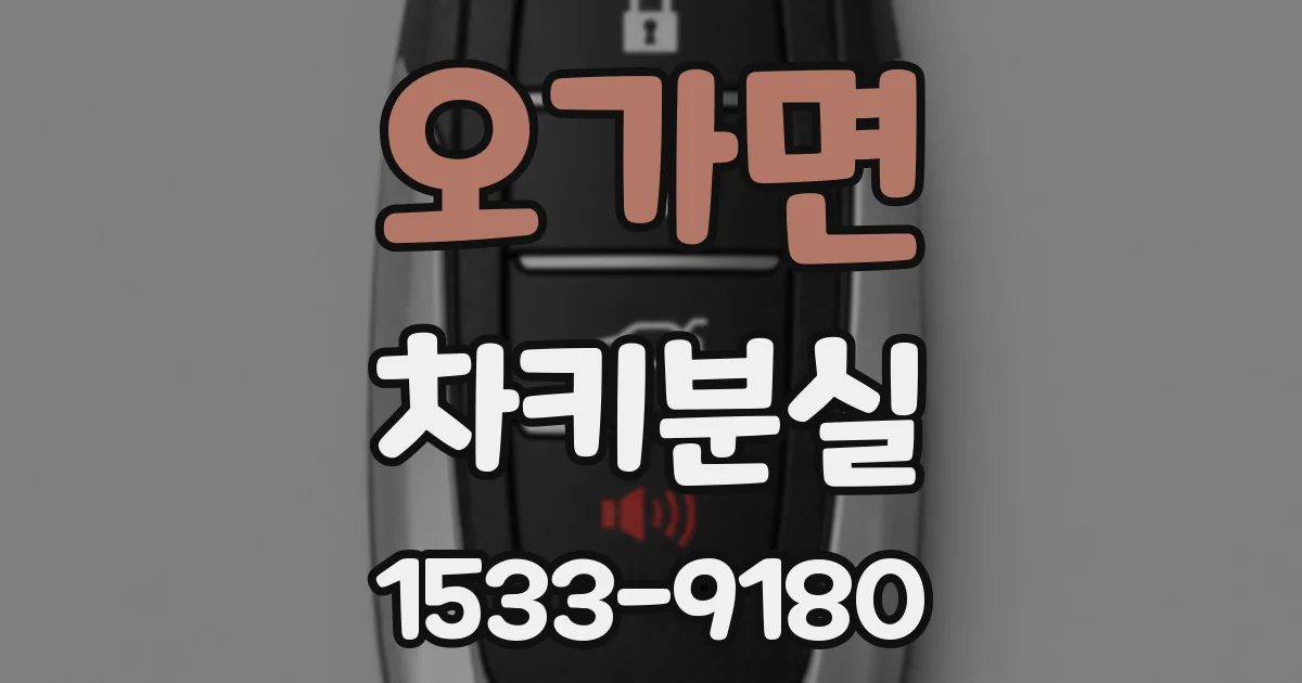 오가면 차키분실