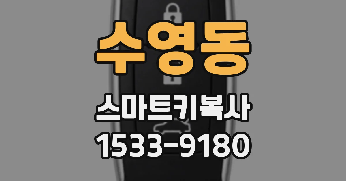 수영동 스마트키복사