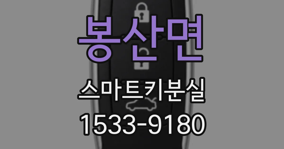 봉산면 스마트키분실