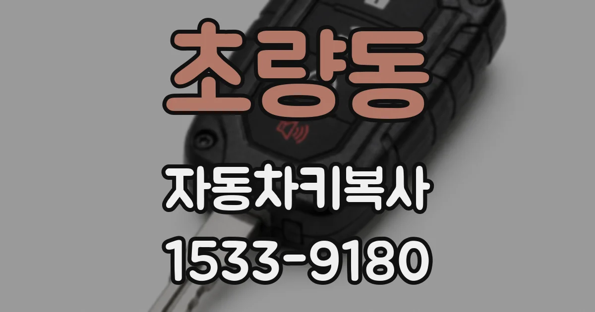 초량동 자동차키복사