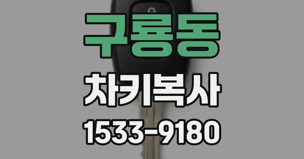 구룡동 차키복사