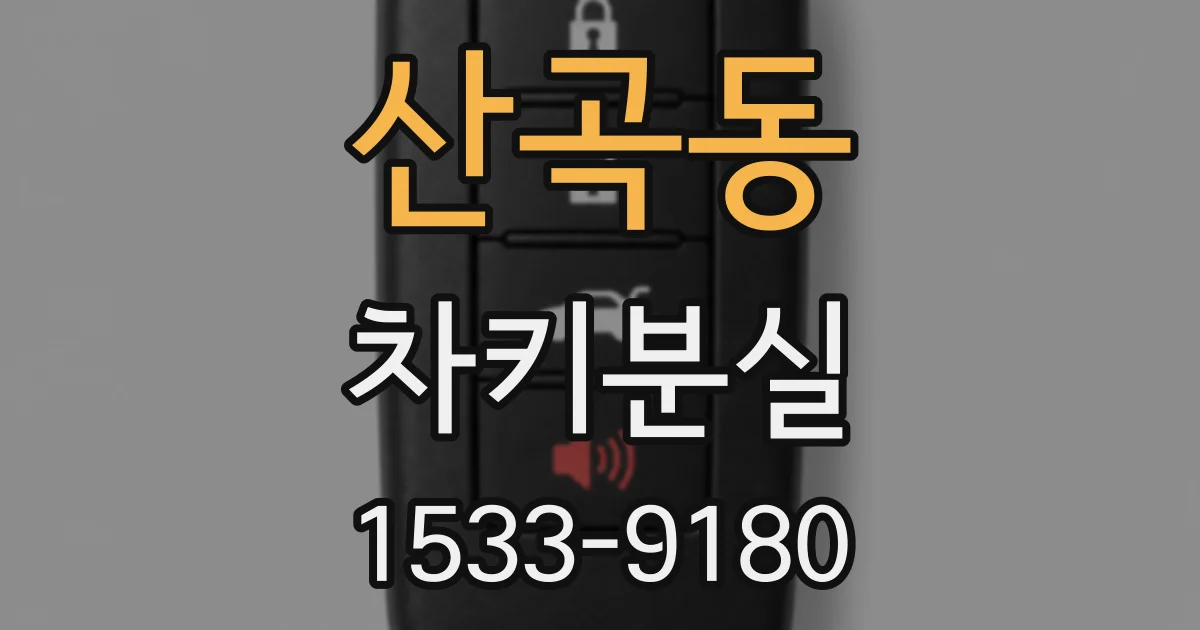 산곡동 차키분실