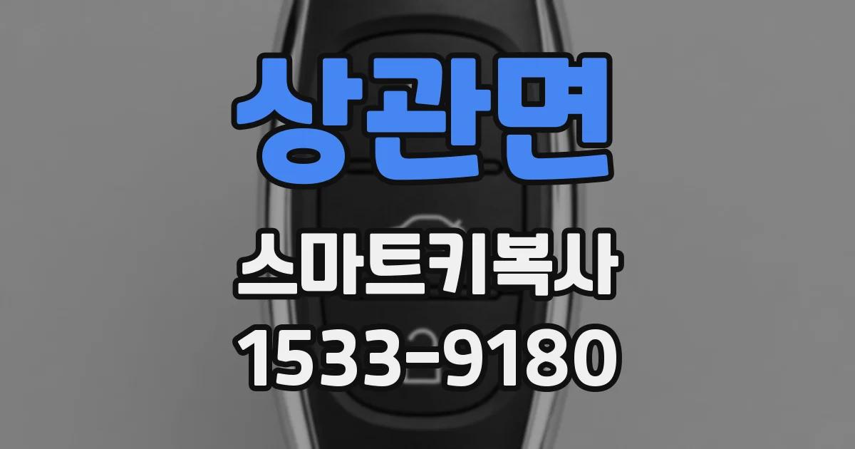 상관면 스마트키복사