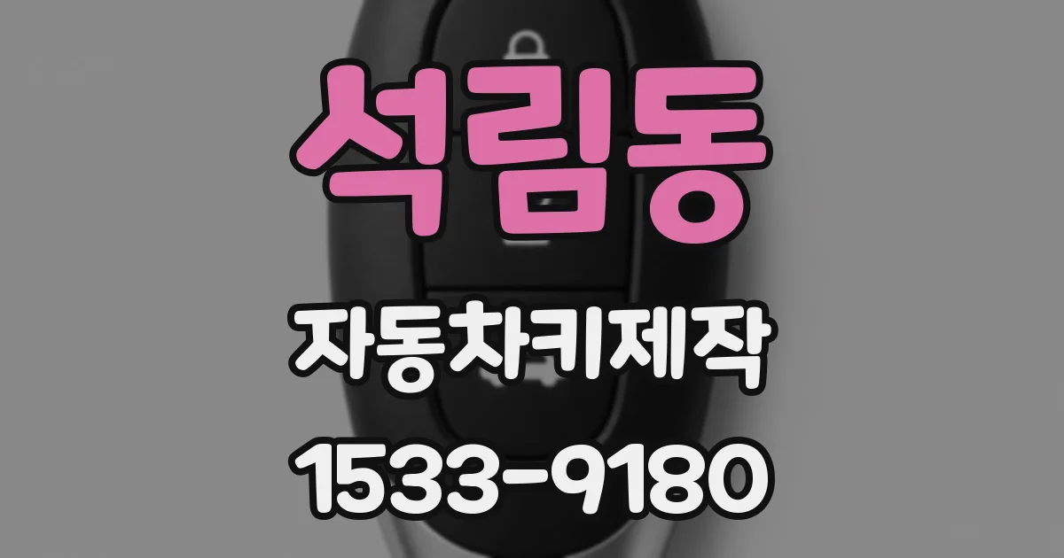 석림동 자동차키제작
