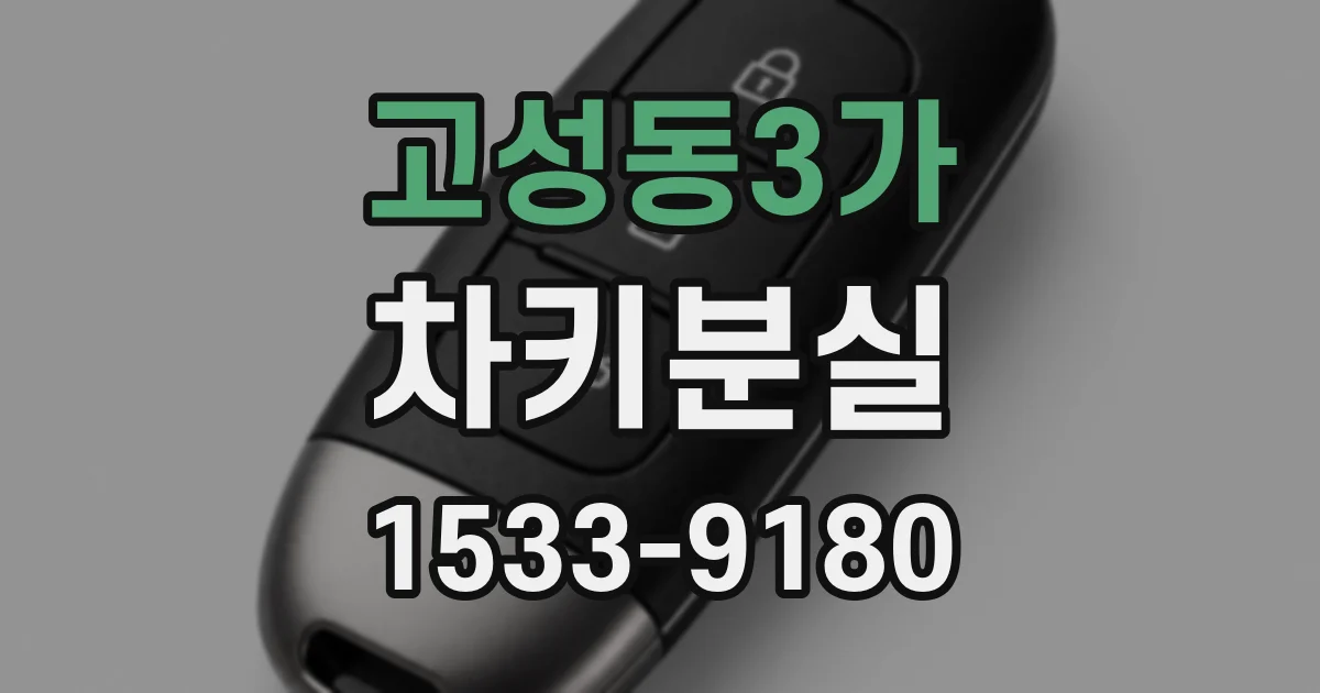 고성동3가 차키분실