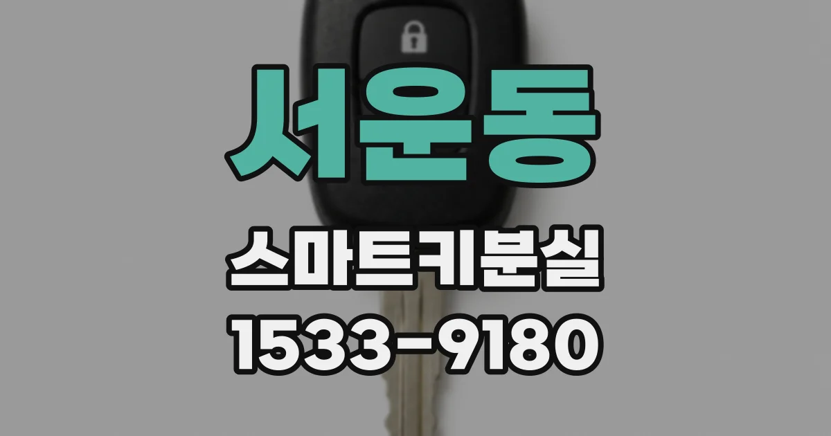 서운동 스마트키분실