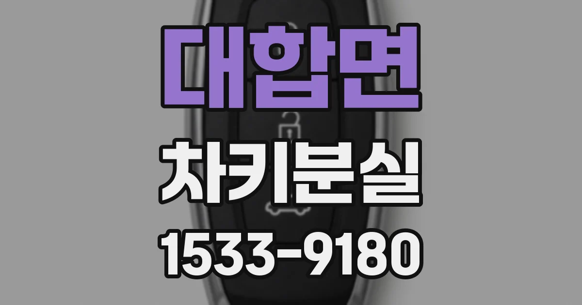 대합면 차키분실
