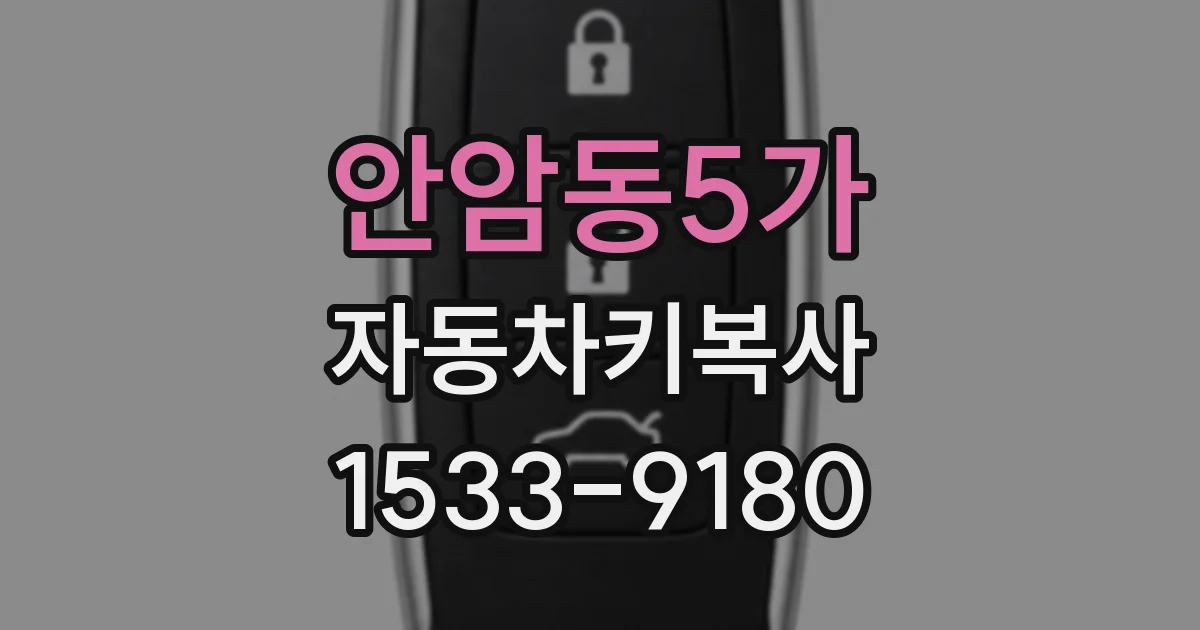 안암동5가 자동차키복사