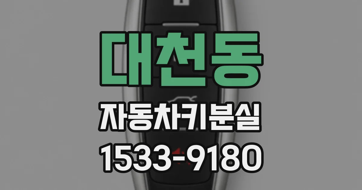 대천동 자동차키분실