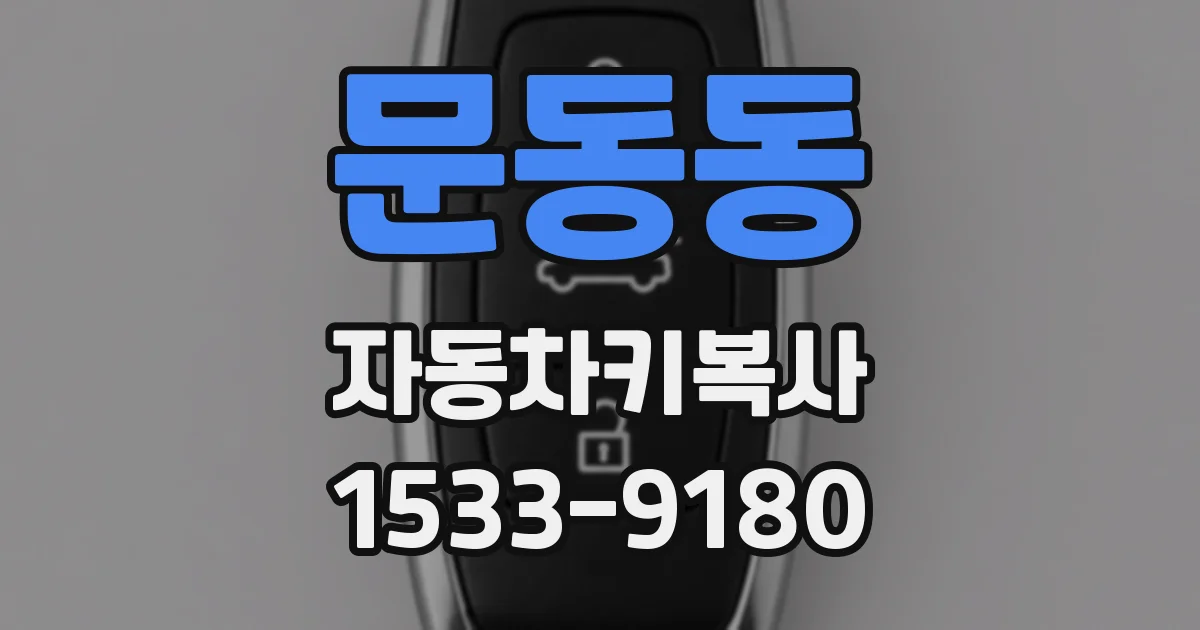 문동동 자동차키복사