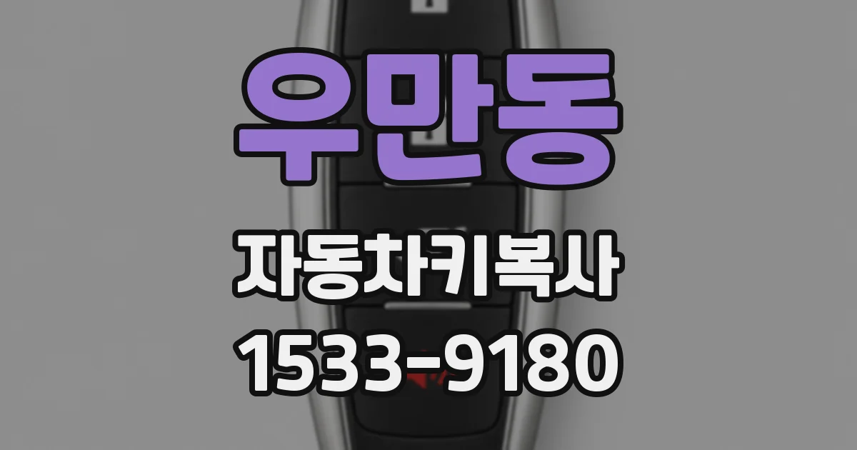 우만동 자동차키복사