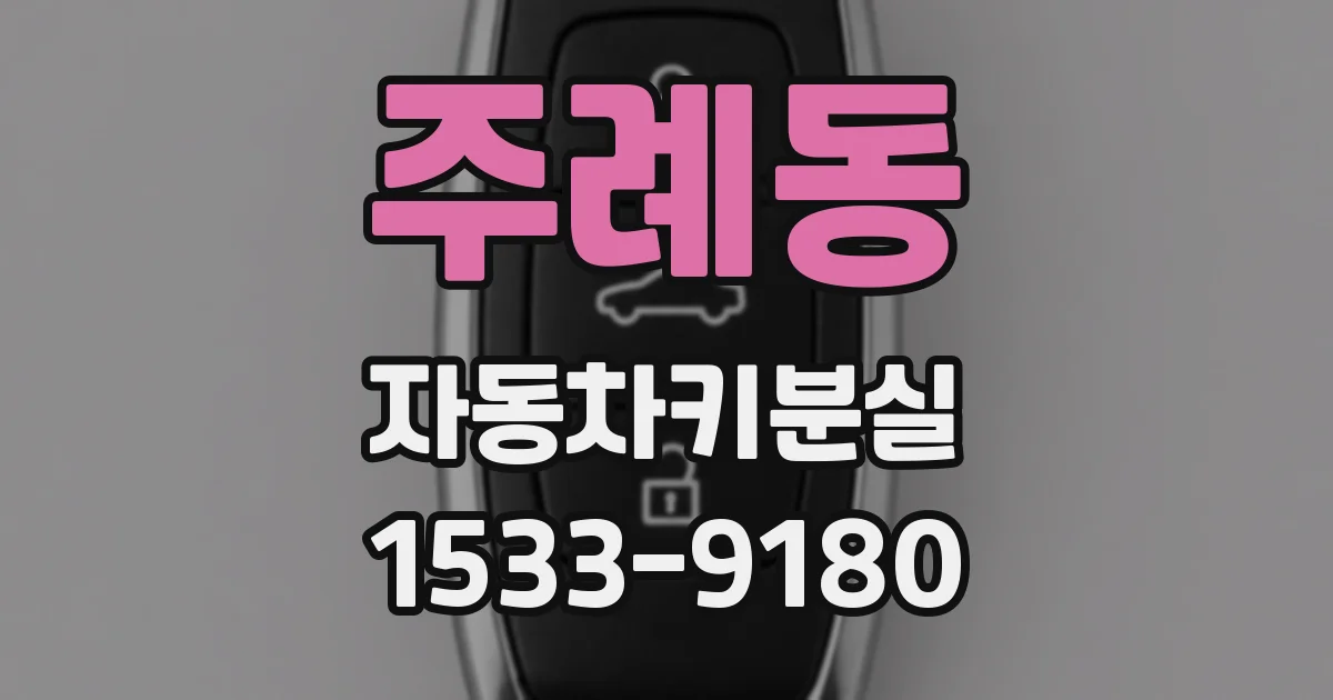 주례동 자동차키분실